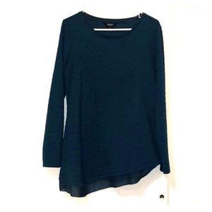 VERA WANG Dark Teal Tunic Size M